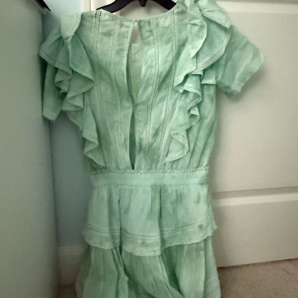 LoveShackFancy Light Green Ruffle Dress - Picture 3 of 3